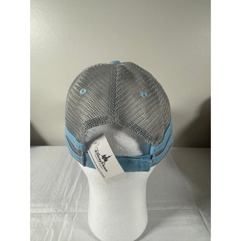 NWT Disney Parks Minnie Mouse Trucker Hat Gray Blue Mesh Adjustable Cap